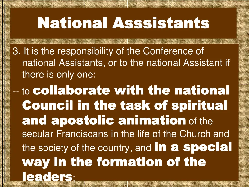 national asssistants national asssistants