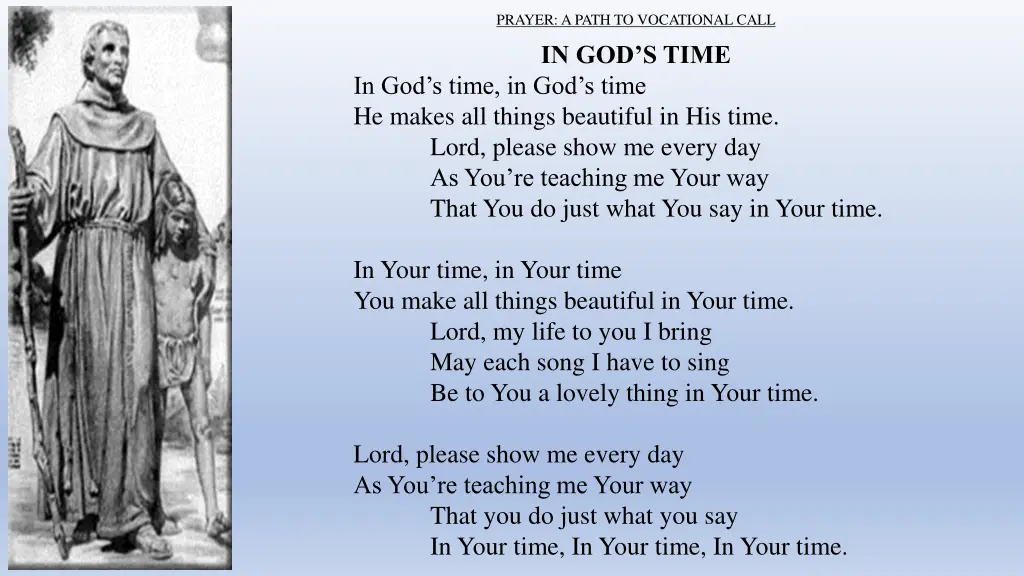 prayer a path to vocational call in god s time