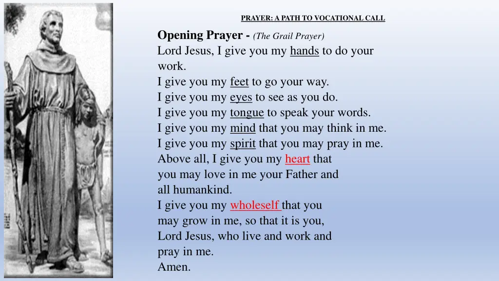 prayer a path to vocational call