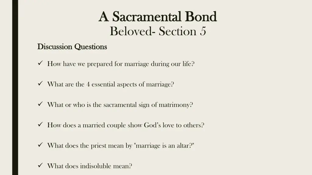 a sacramental bond a sacramental bond beloved