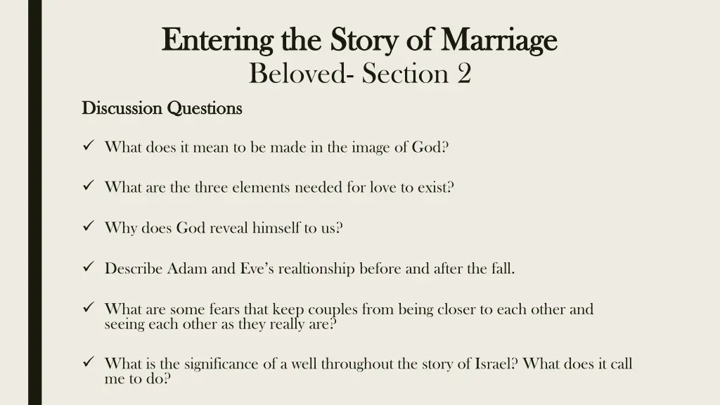 entering the story of marriage entering the story