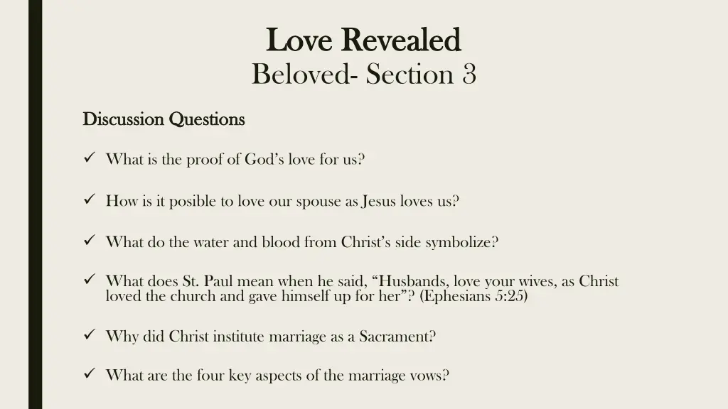 love revealed love revealed beloved section 3