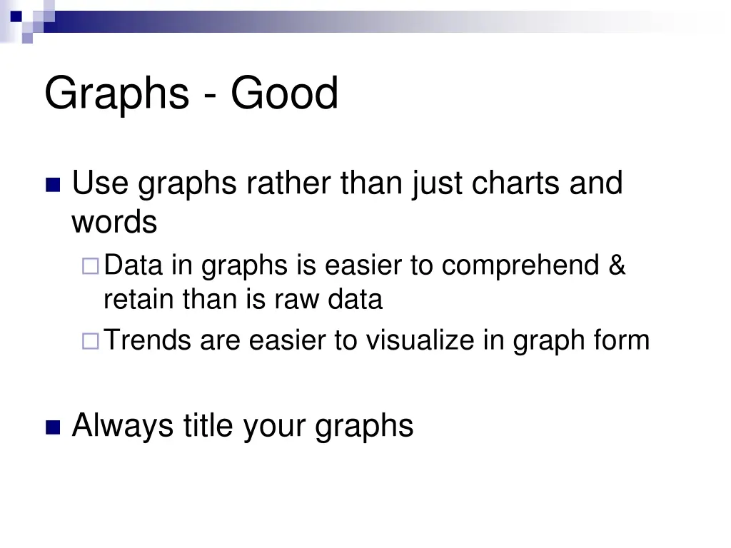 graphs good