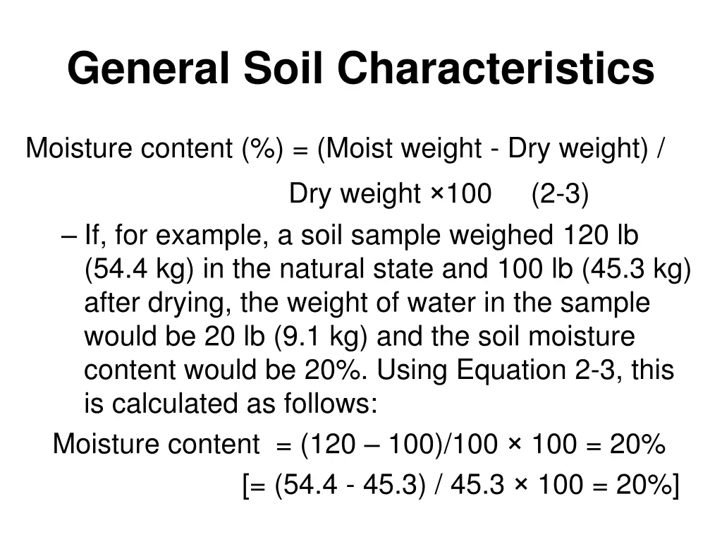 general soil characteristics 3