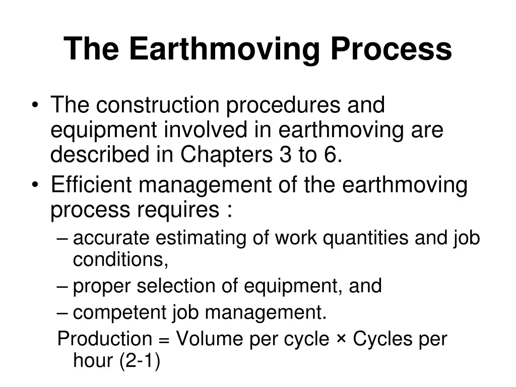 the earthmoving process 2