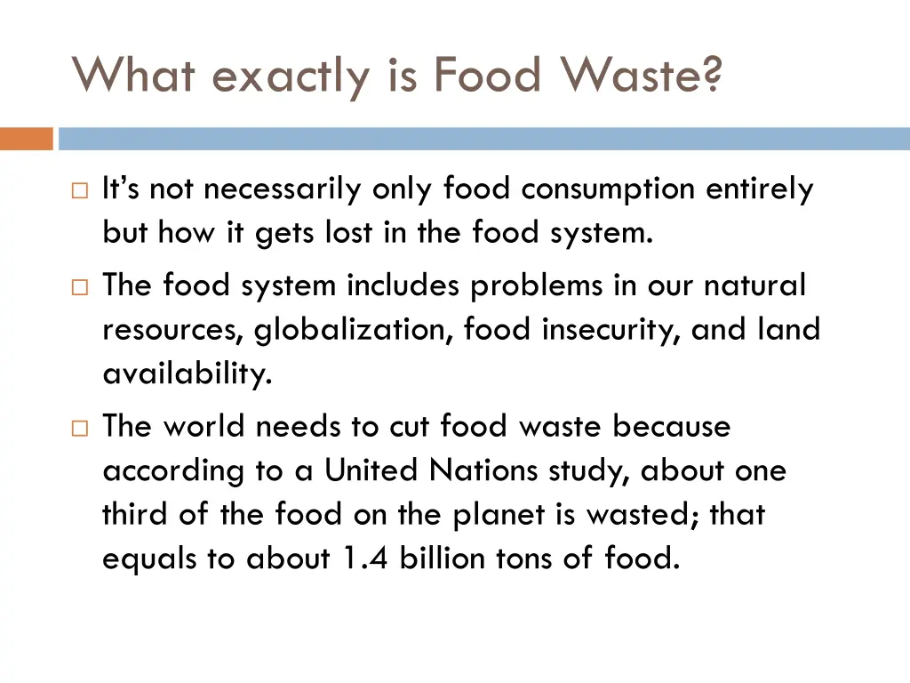 what exactly is food waste