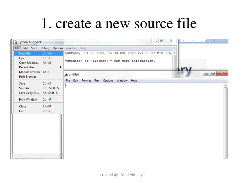 1 create a new source file