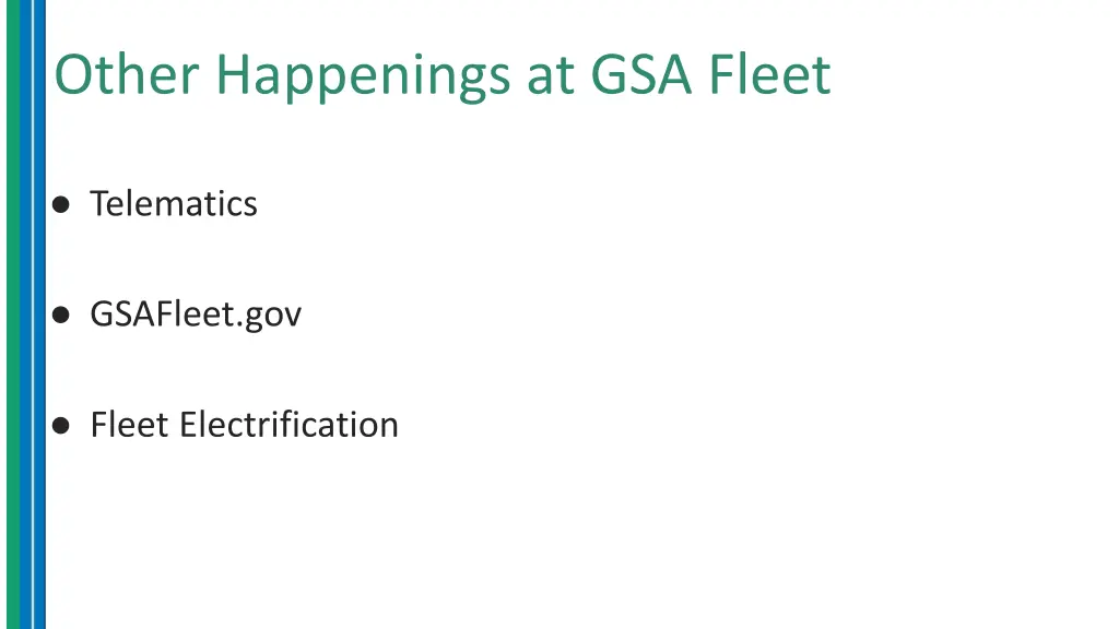 other happenings at gsa fleet