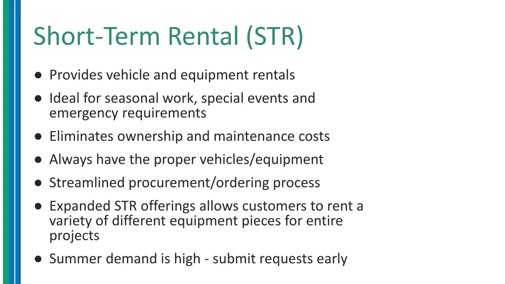 short term rental str