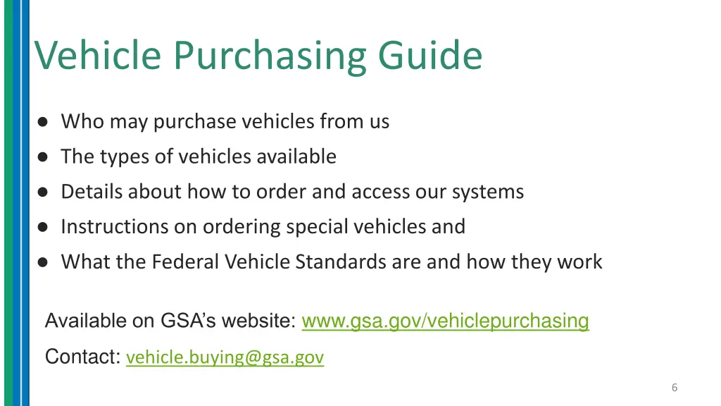 vehicle purchasing guide