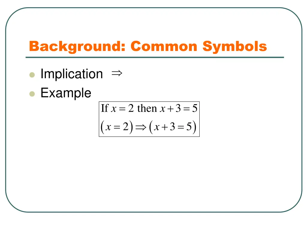 background common symbols