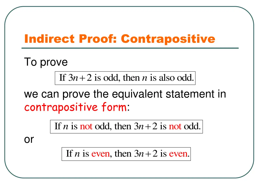 indirect proof contrapositive