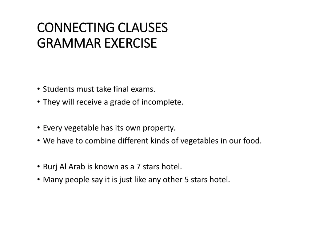 connecting clauses connecting clauses grammar