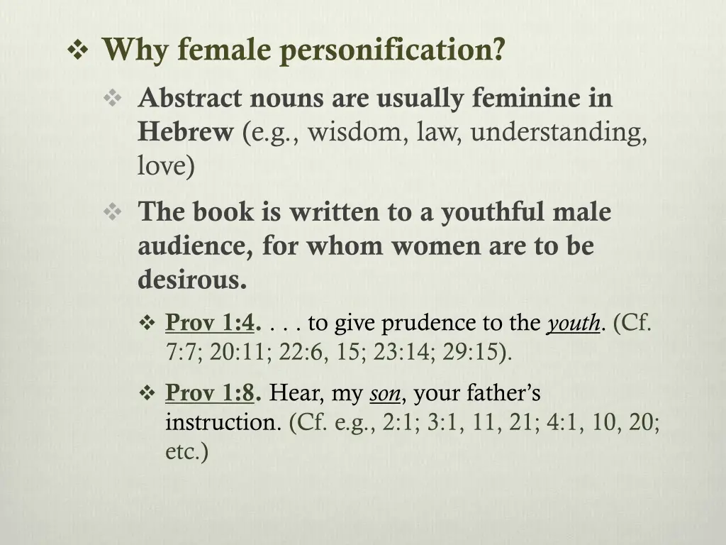 why female personification