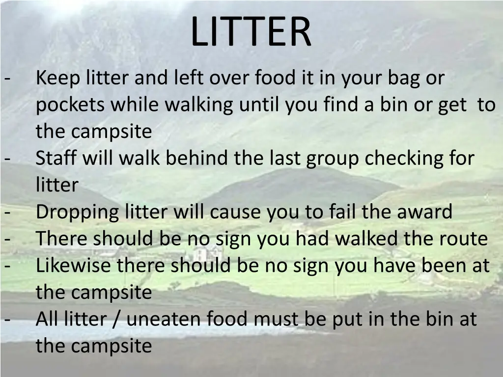 litter