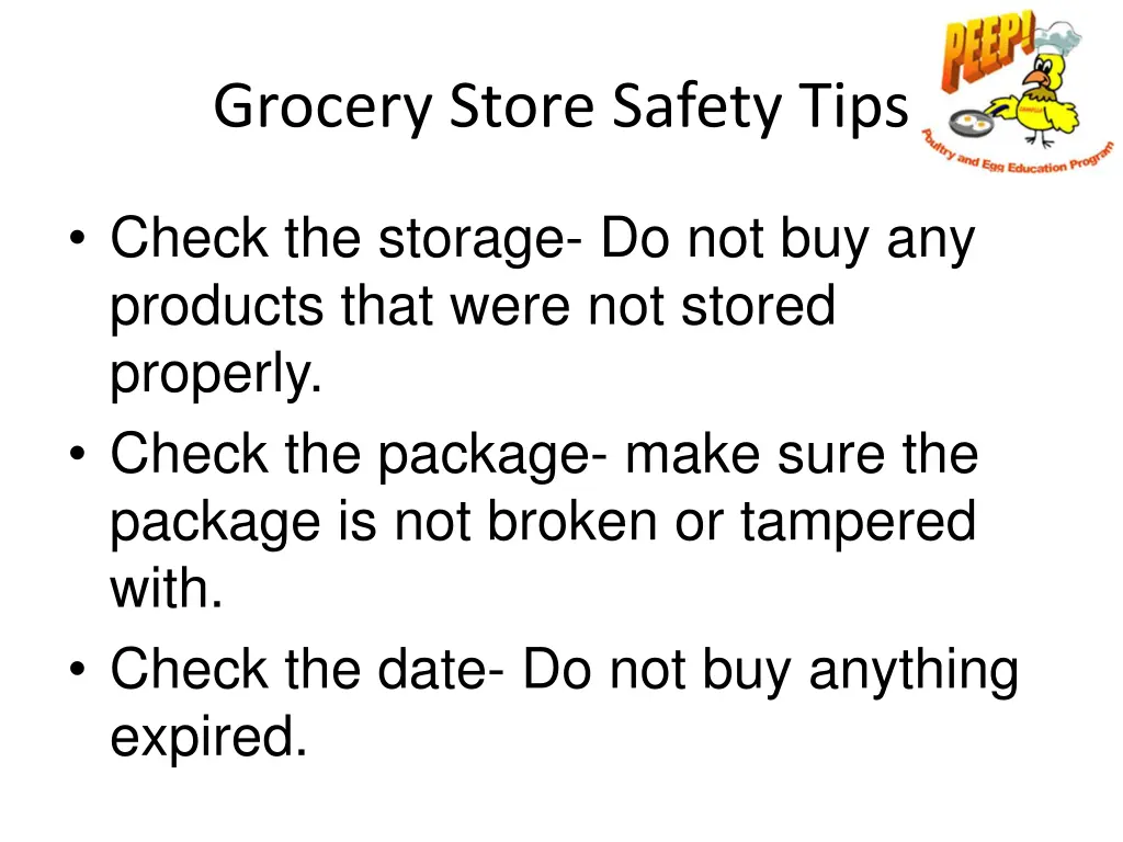 grocery store safety tips