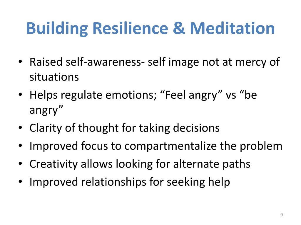 building resilience meditation