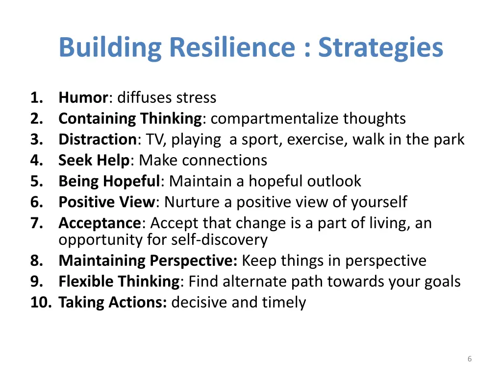 building resilience strategies