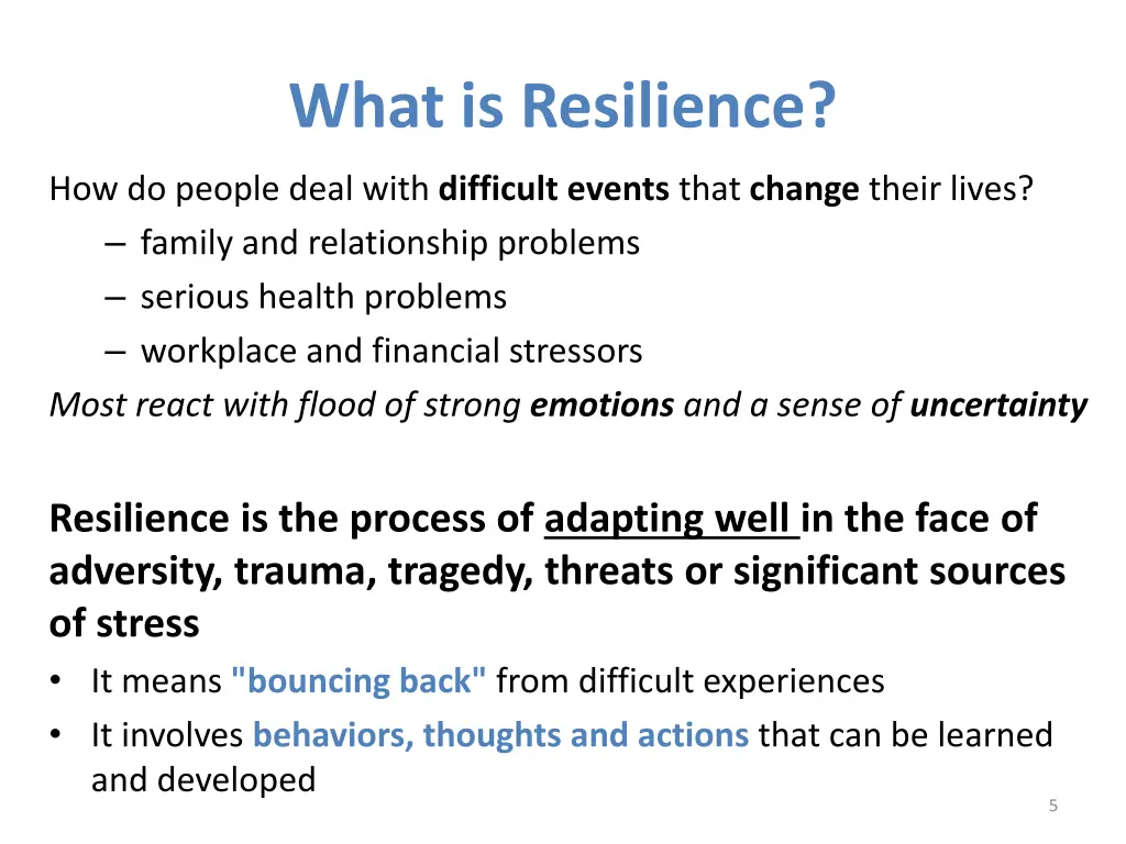 what is resilience 1