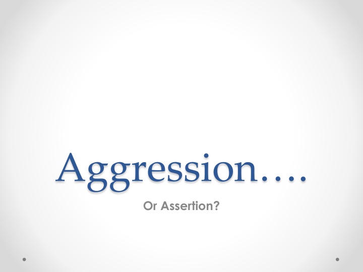 aggression or assertion