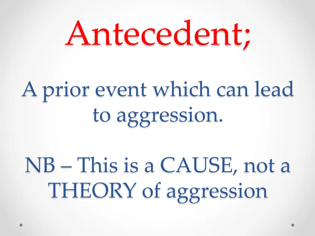 antecedent