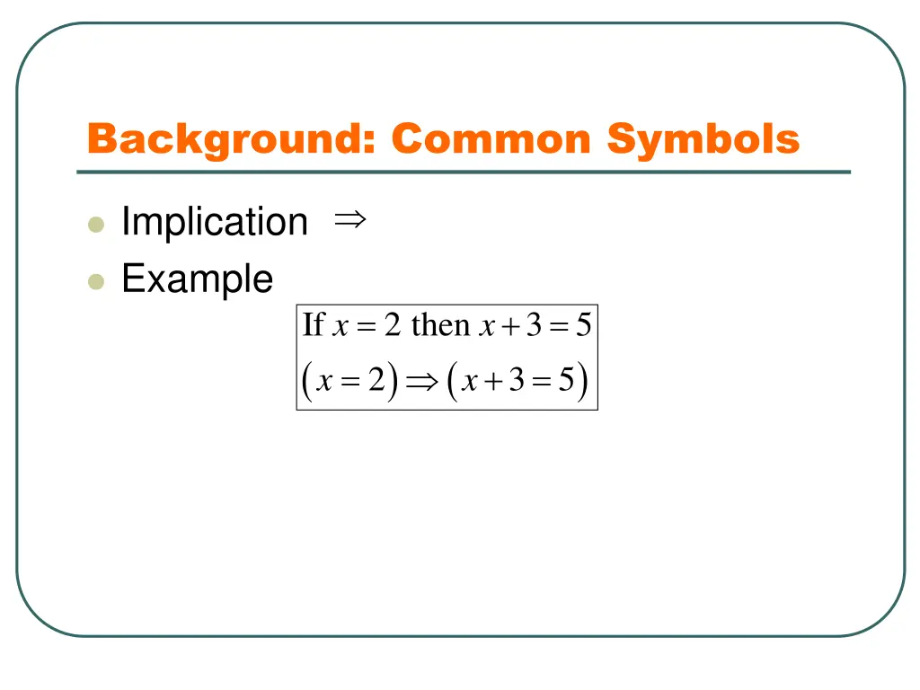 background common symbols