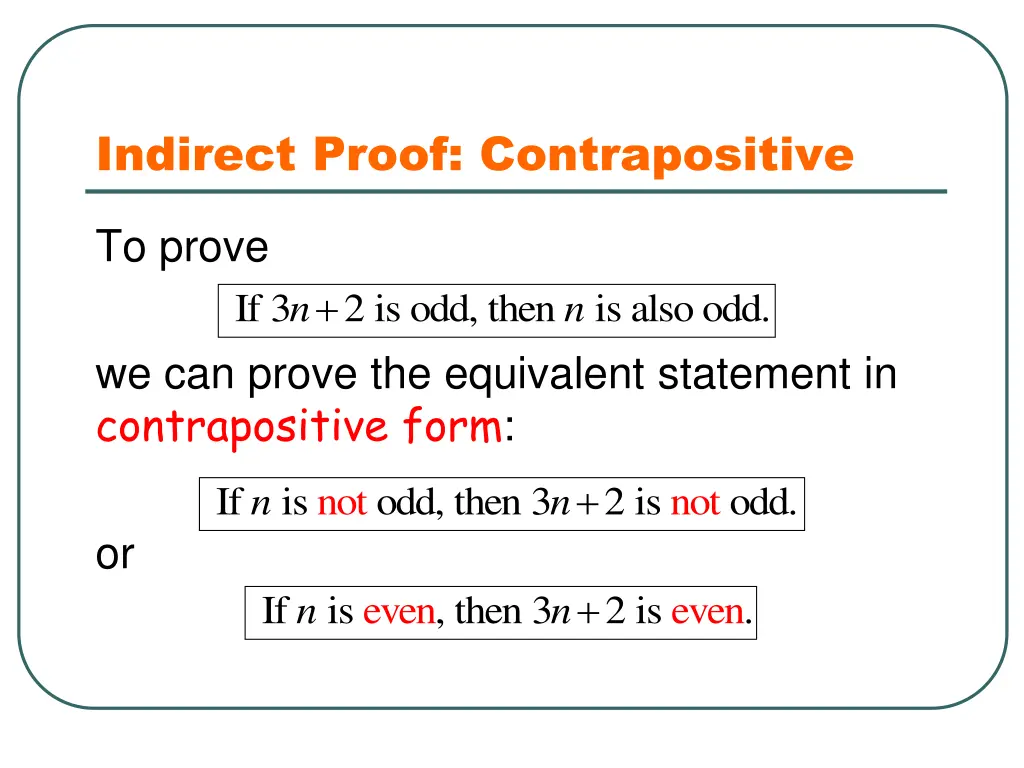 indirect proof contrapositive