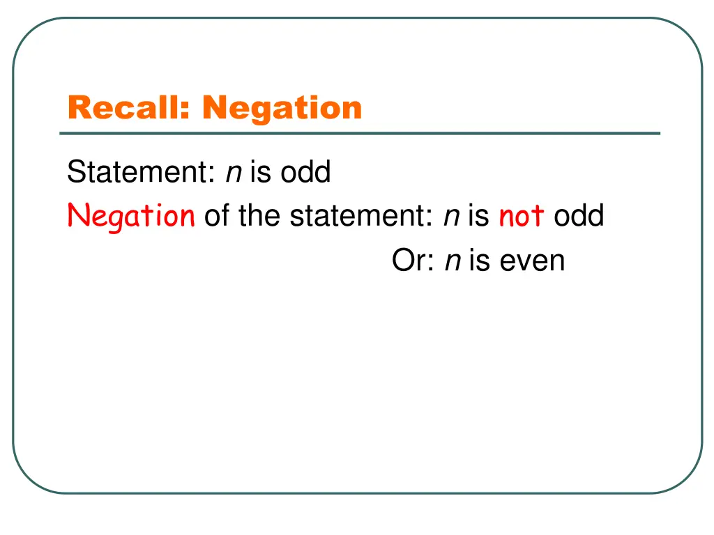 recall negation