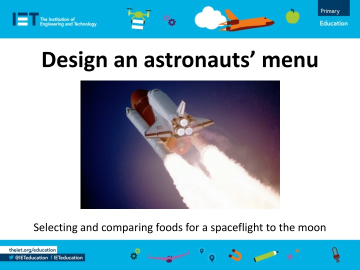 design an astronauts menu