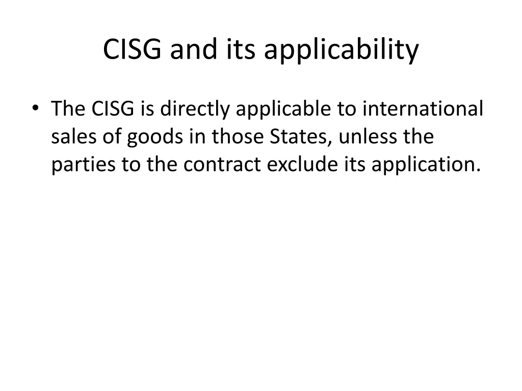 cisg and its applicability