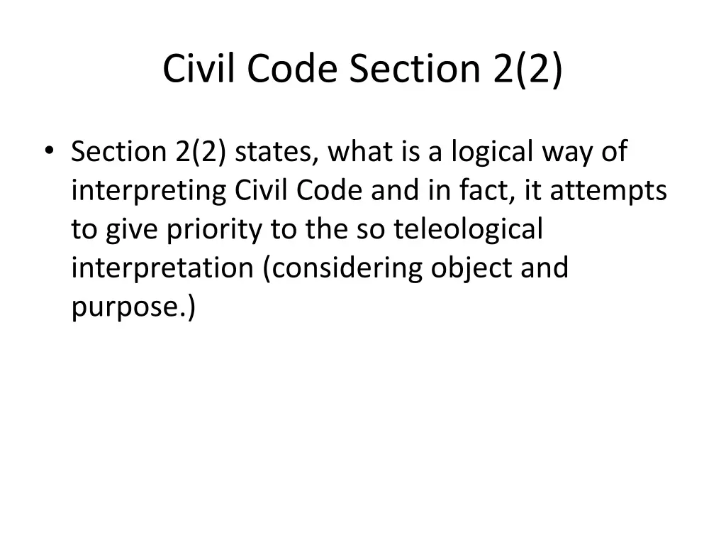 civil code section 2 2