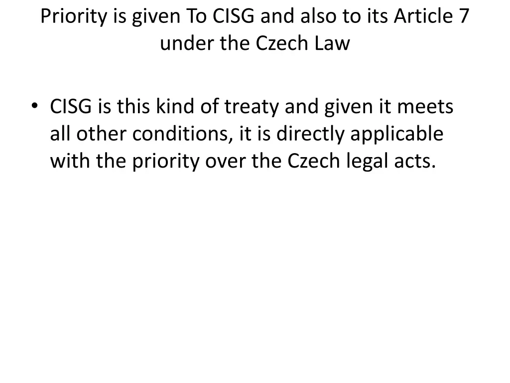 priority is given to cisg and also to its article