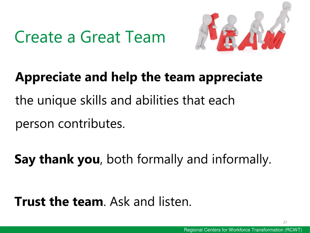 create a great team