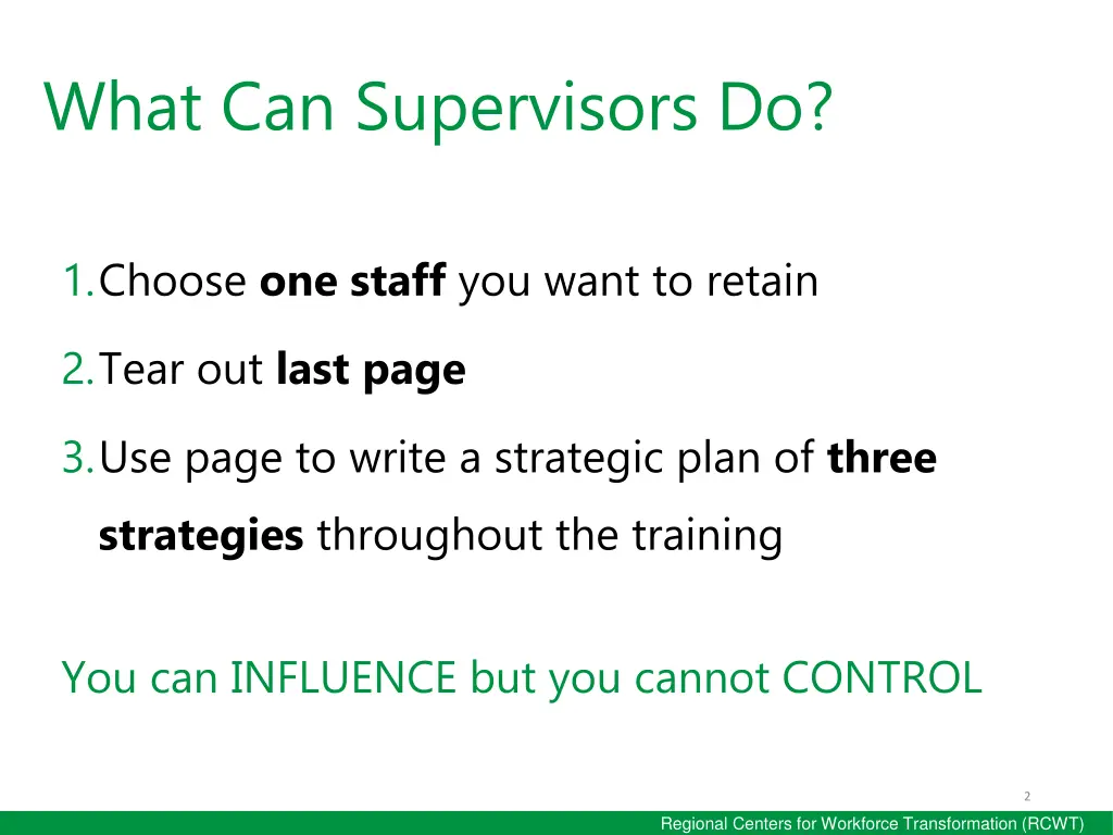 what can supervisors do