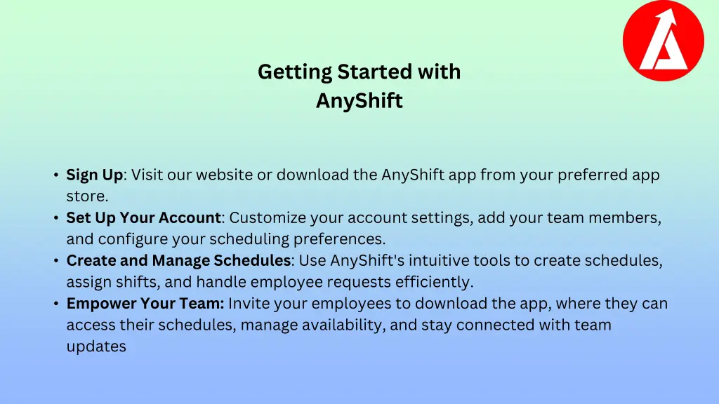 getting started with anyshift