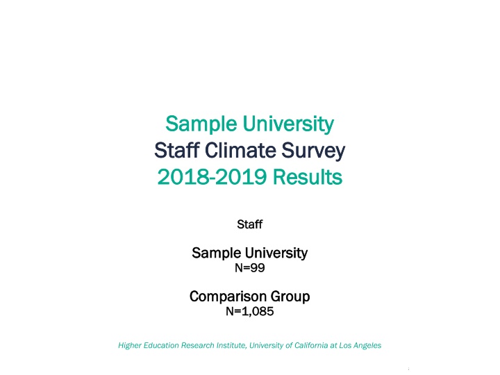 sample university sample university staff climate