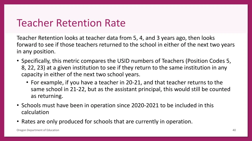 teacher retention rate