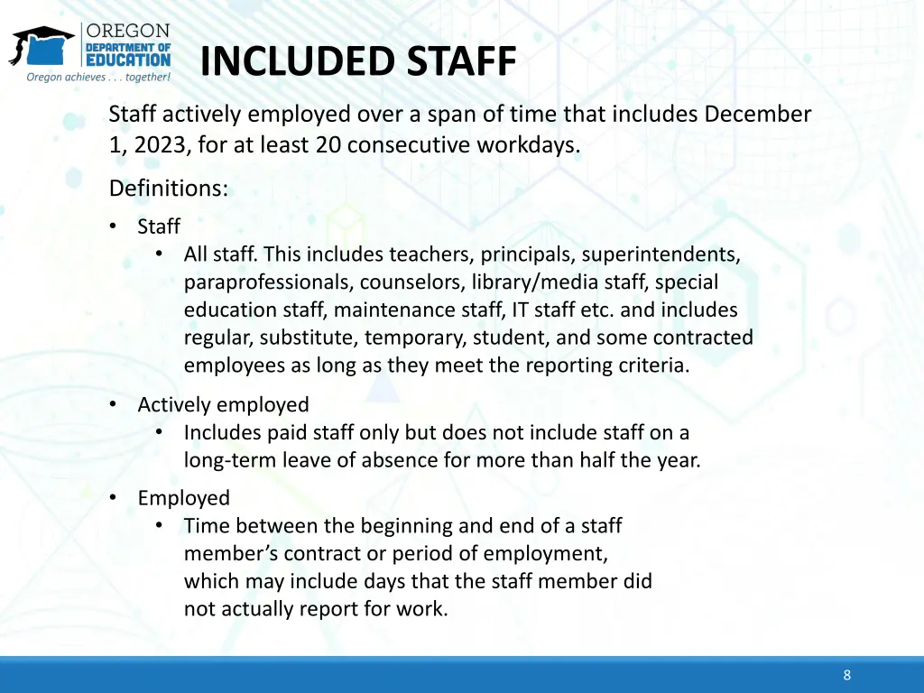 included staff