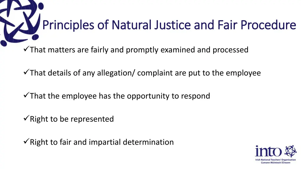 principles of natural justice and fair procedure