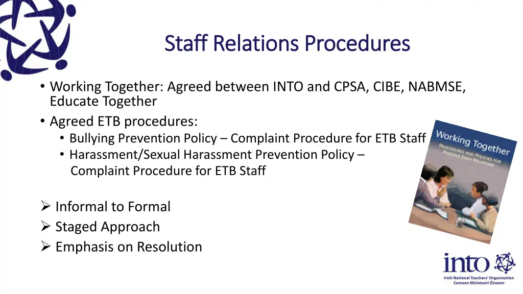 staff relations procedures staff relations