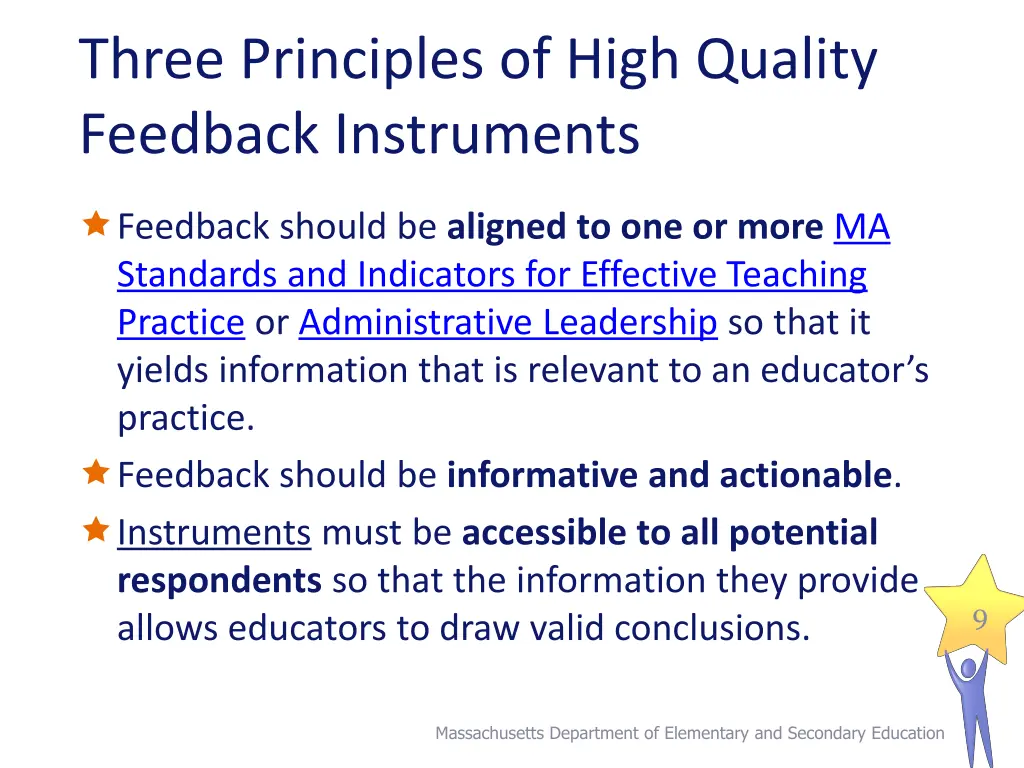 three principles of high quality feedback