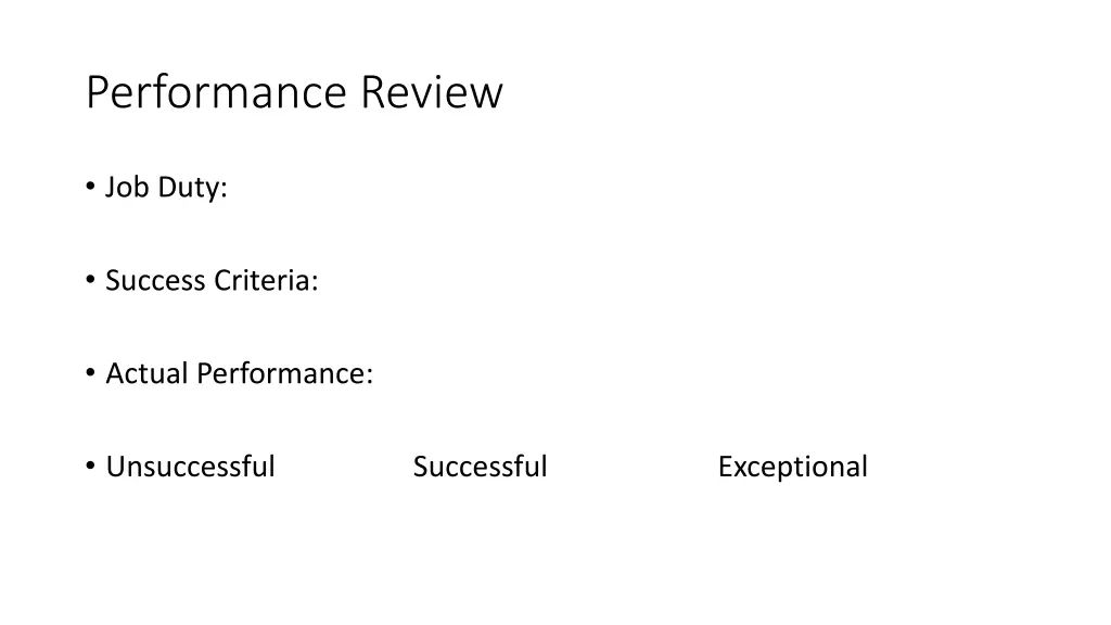 performance review