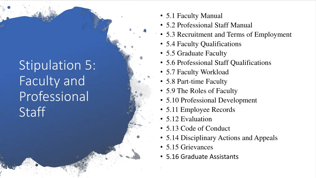 5 1 faculty manual 5 2 professional staff manual