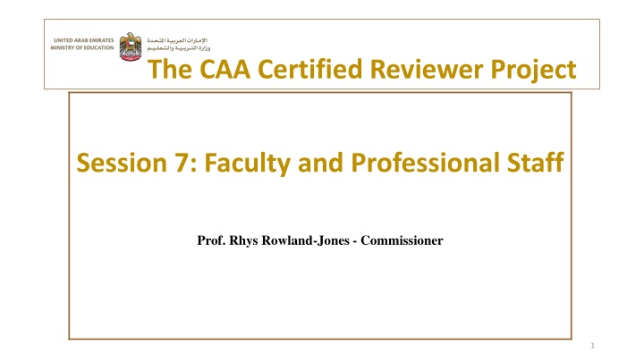 the caa certified reviewer project