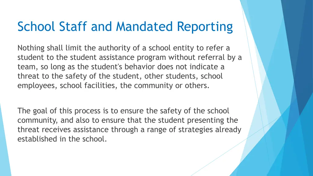 school staff and mandated reporting 1