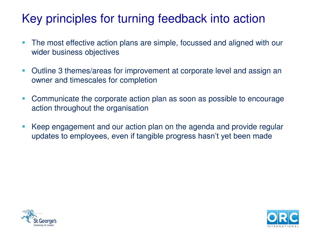 key principles for turning feedback into action