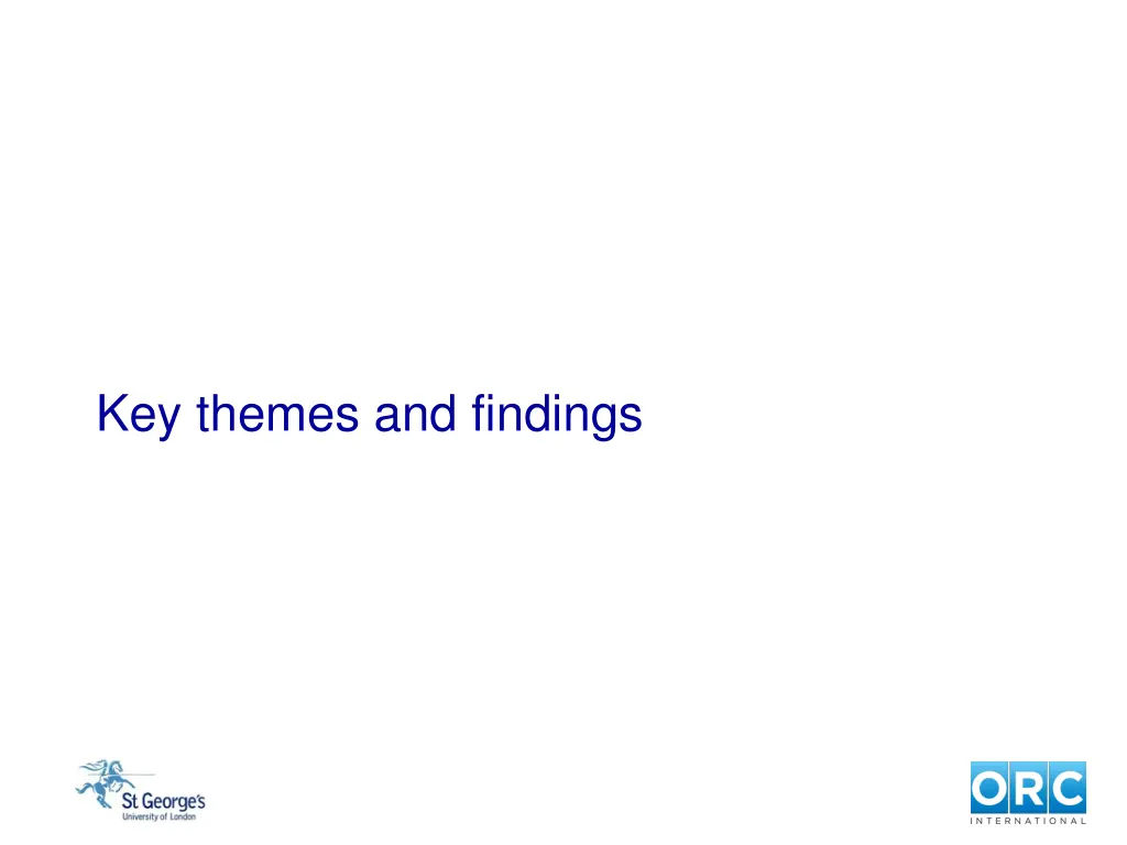 key themes and findings