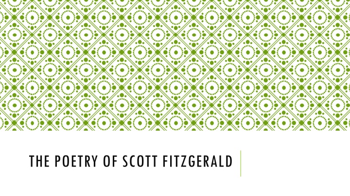 the poetry of scott fitzgerald