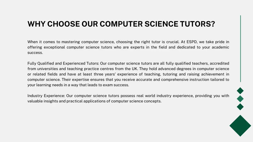 why choose our computer science tutors