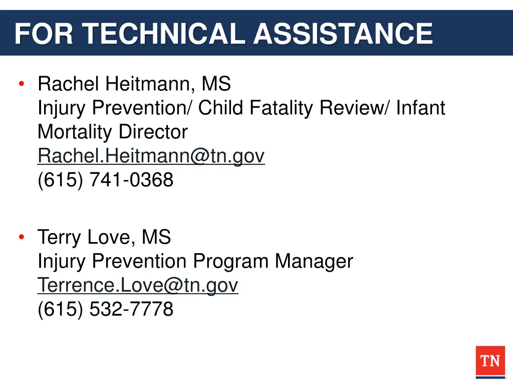 for technical assistance